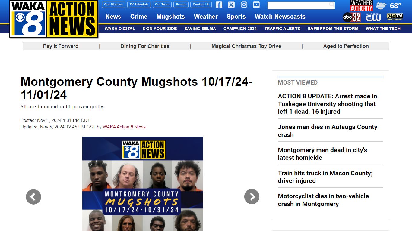 Montgomery County Mugshots 10/17/24-11/01/24 - WAKA 8