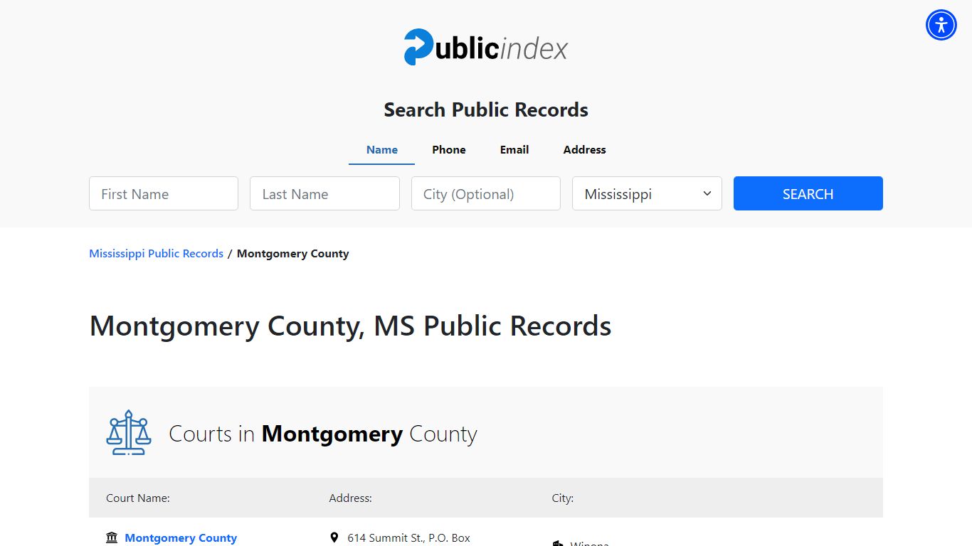 Montgomery County, MS Public Records - ThePublicIndex